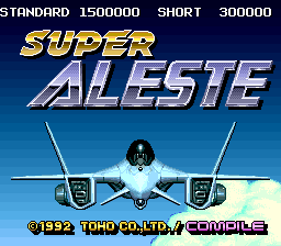 Super Aleste Title Screen